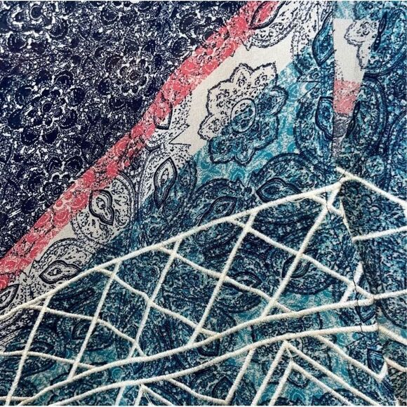 Mystree Embroidered Jagged Hem Paisley Oversized Kimono Size S/M Women’s - Picture 4 of 12